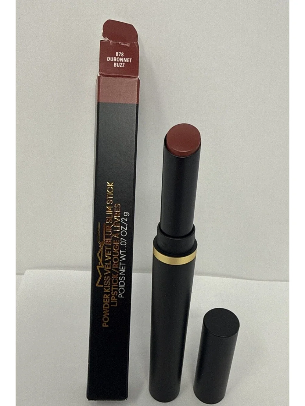 MAC Powder Kiss Velvet Blur Slim Stick - Dubonnet Buzz 878  RN 3